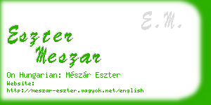 eszter meszar business card