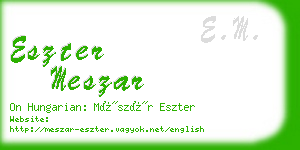 eszter meszar business card